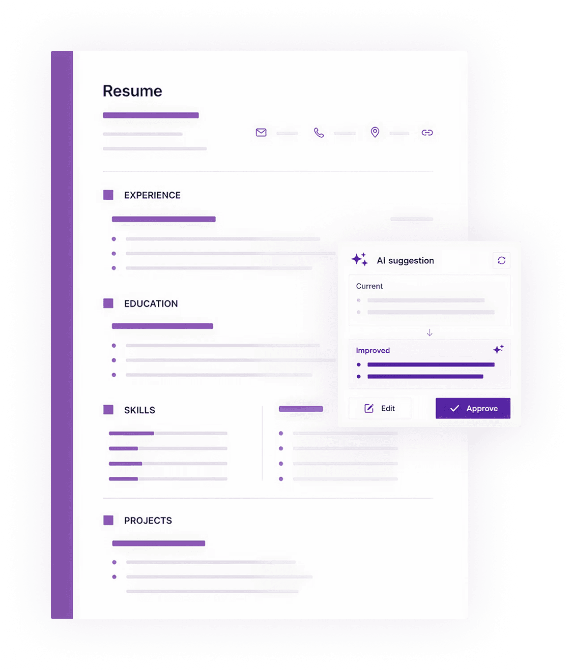 Jobapply resume editor suggestion preview